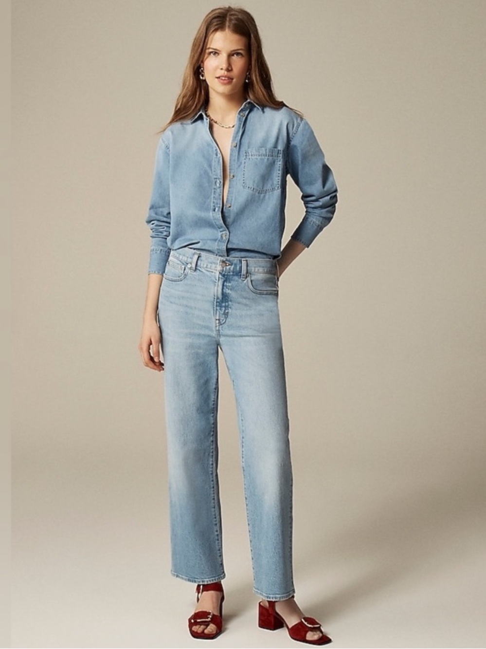 J. Crew Petite Slim Wide Jeans 27P
